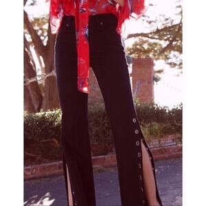 misa los angeles‎ superstar slit jeans Black size 24 SAMPLE